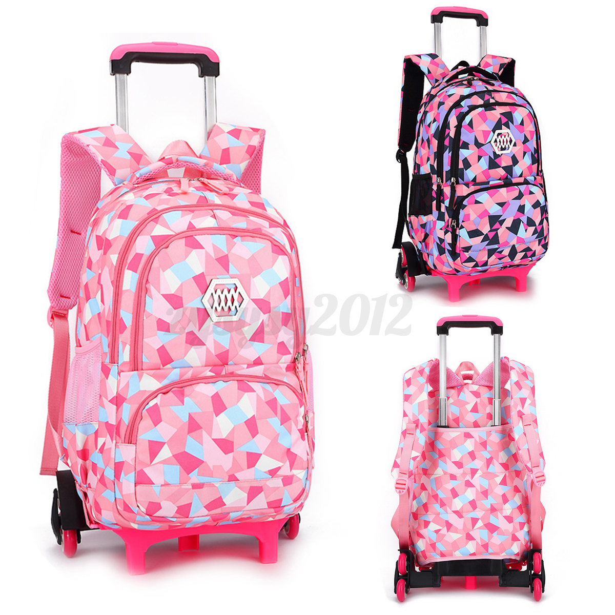Details About Uk Children Trolley Backpack With 2 Wheels S Boys Kids Wheeled School Bag