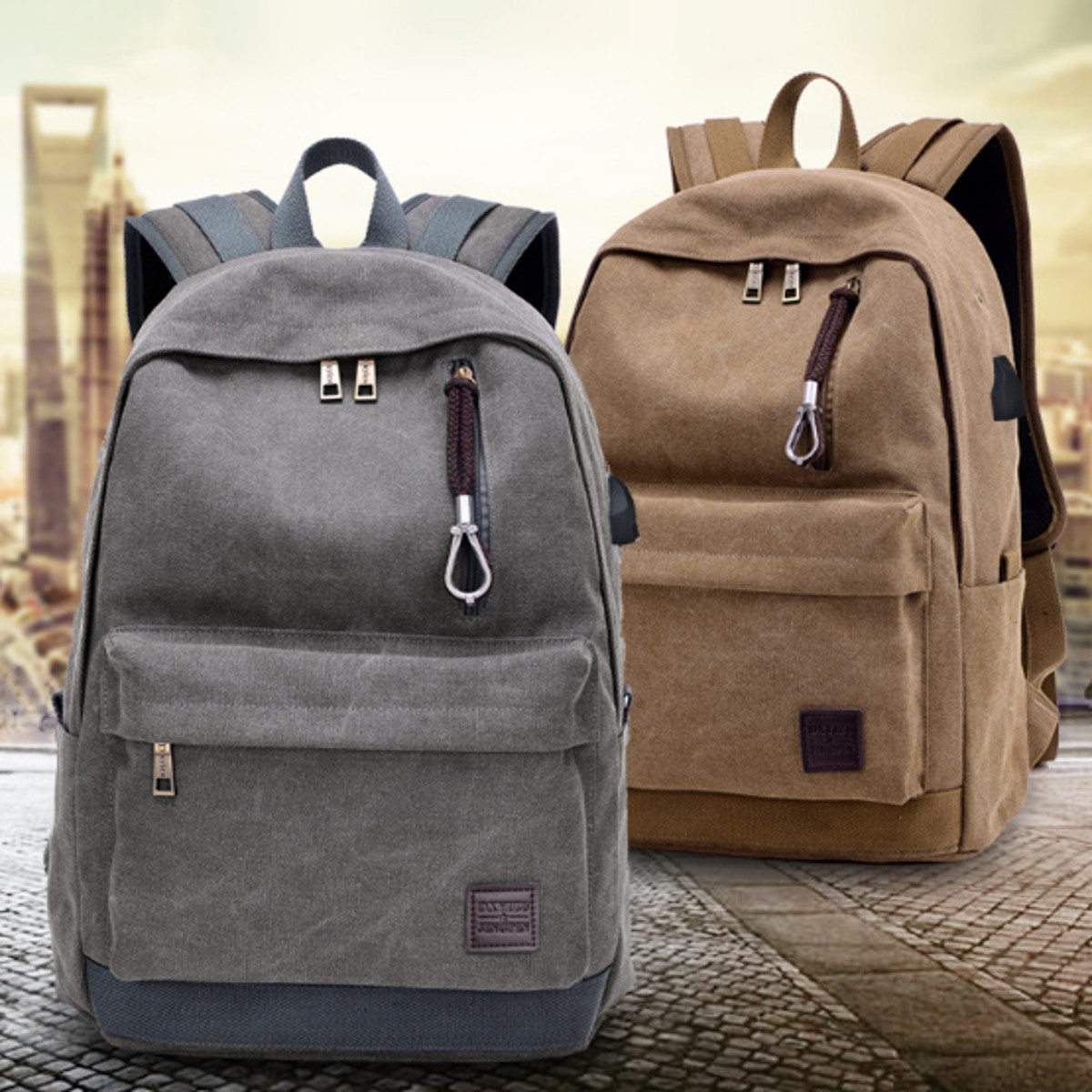 15"/17'' USB Port Laptop Backpack Rucksack Travel ...