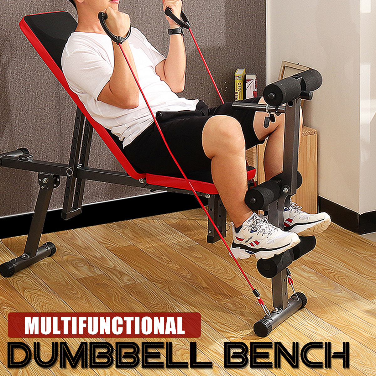 Adjustable Workout Fitness Dumbbell Bench Home Flat Gym Full Body
