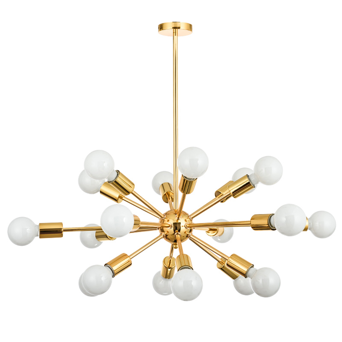 Mid Century Brass Sputnik Chandelier 18 Arms Modern Pendant Lamp Mid Century Brass Sputnik Chandelier 18 Arms Modern