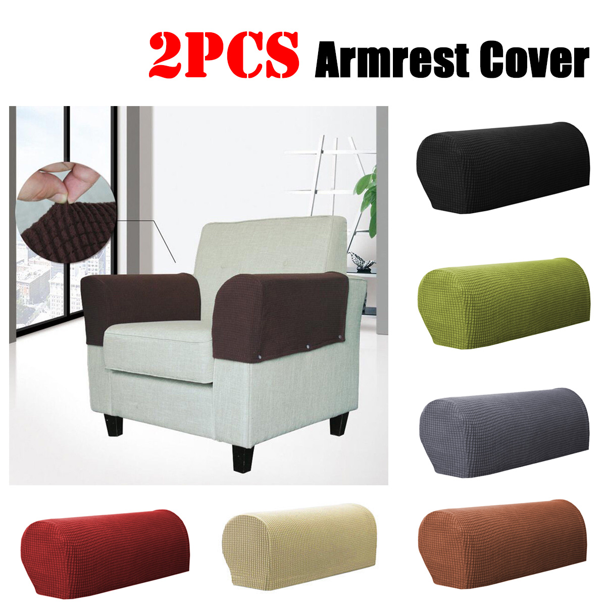 2PCS Premium Furniture Armrest Covers Sofa Couch Chair Arm ...