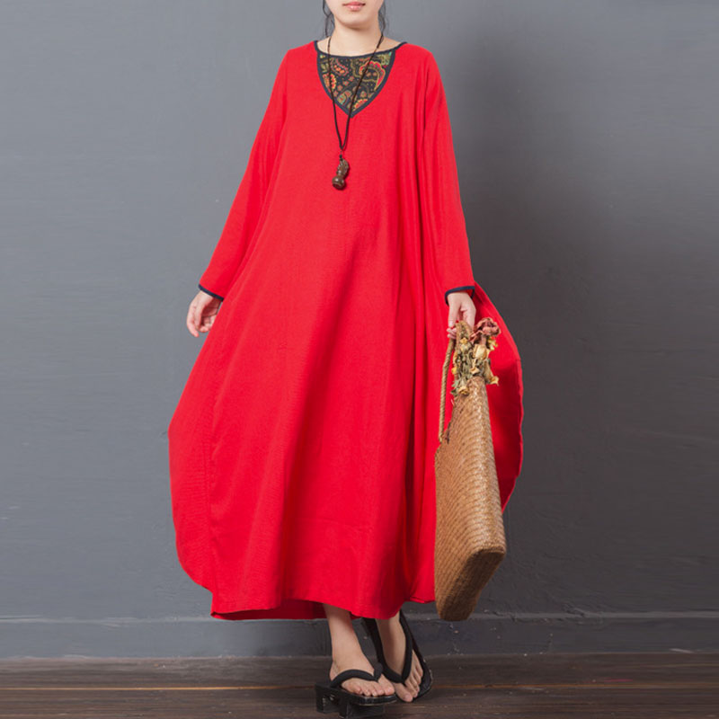 Women-039-s-Oversize-Kaftan-Floral-Print-Long-