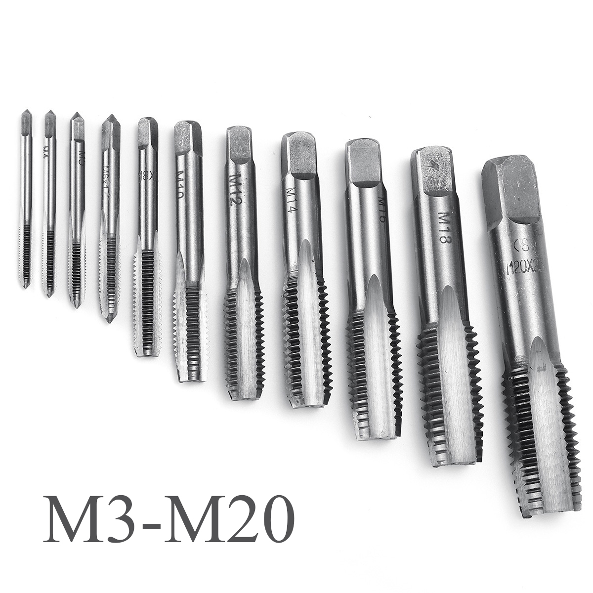 1Pcs 1.5-2mm Haute Vitesse Acier métrique PLUG TAP M10 M12 M14 M16 Pitch Main Droite