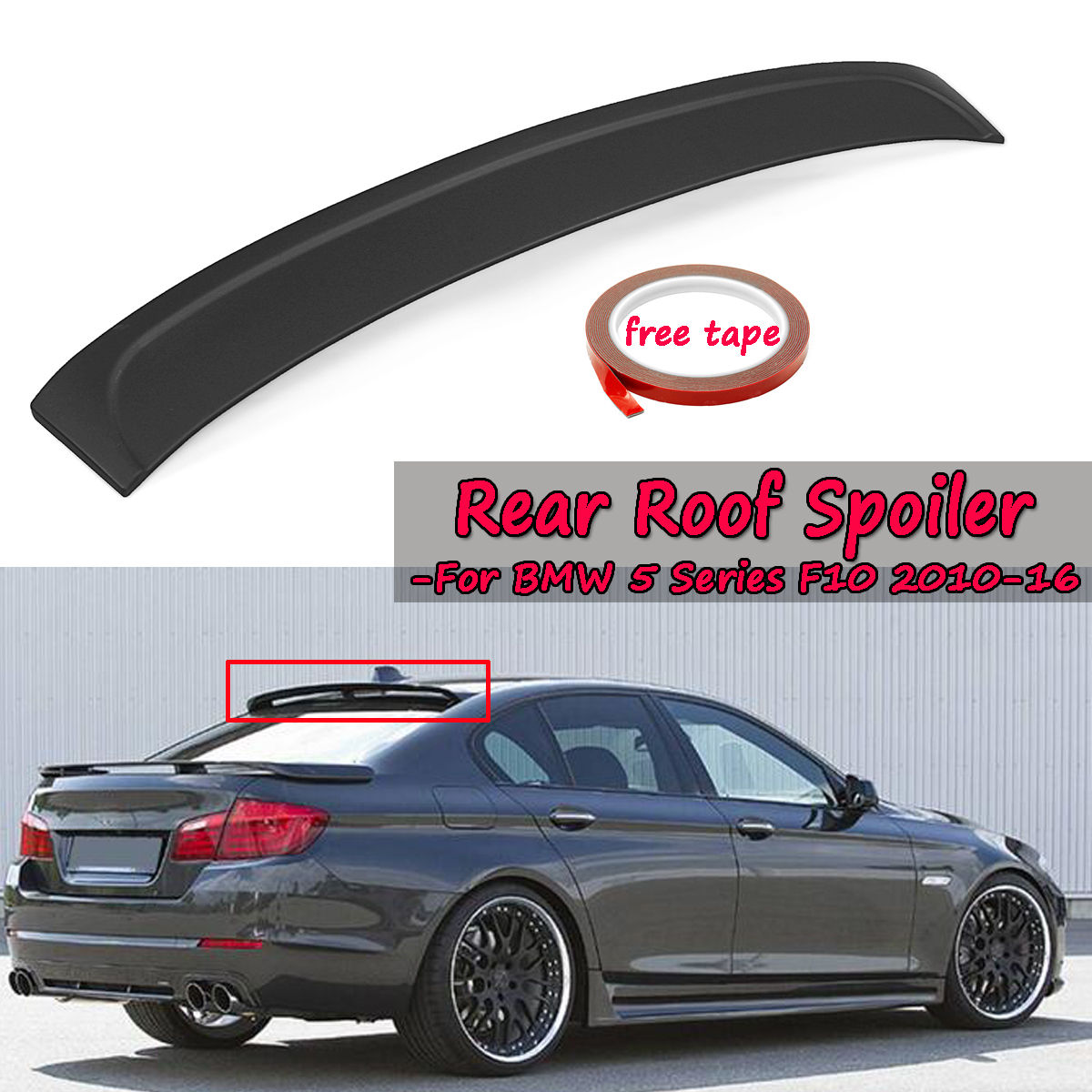UNPAINTED M5 Type Trunk Spoiler Lip For 2011-2015 BMW F10 528i 535i 550i