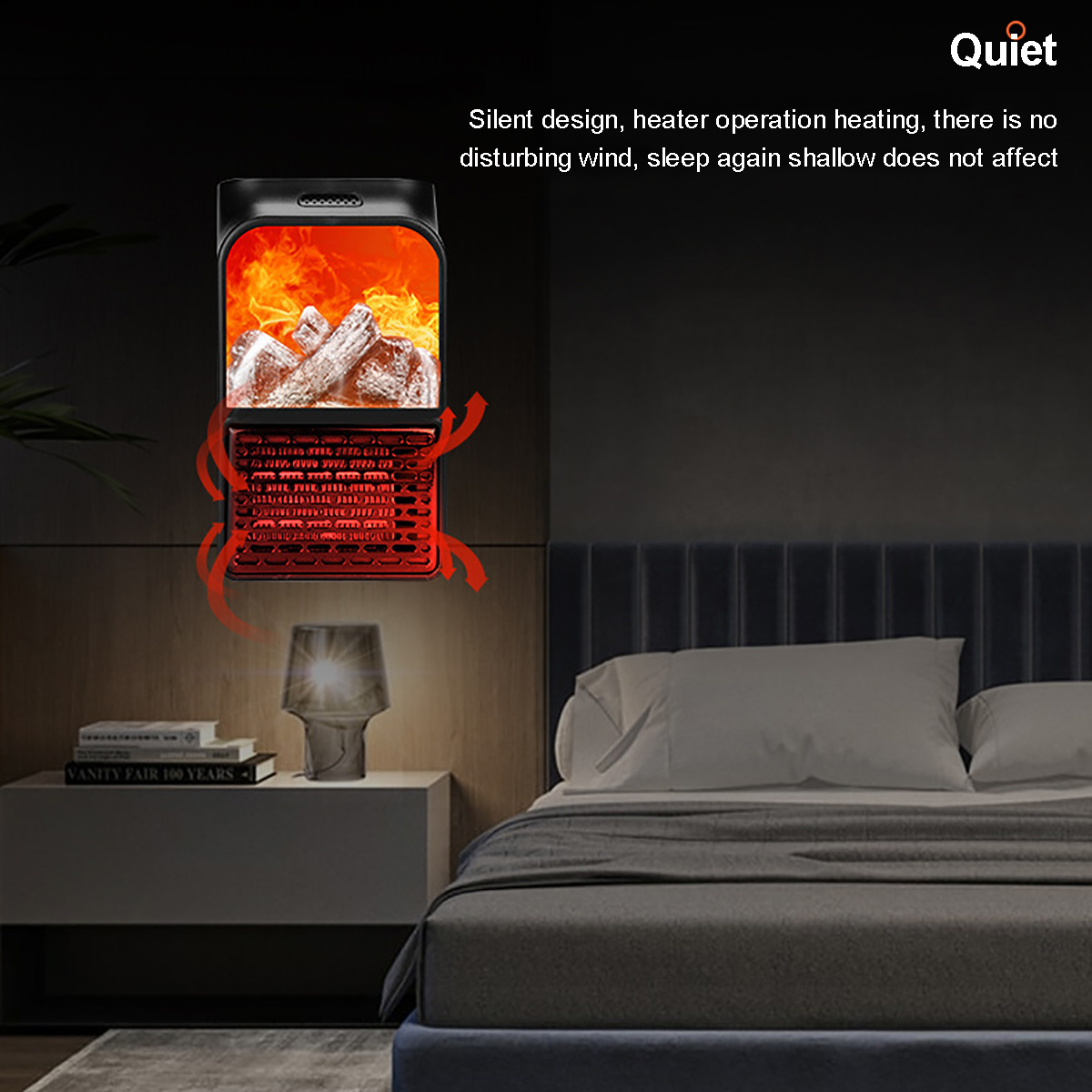 Tragbare Elektrokamin Elektrischer Kamin Standkamin Heizgerät Heizer