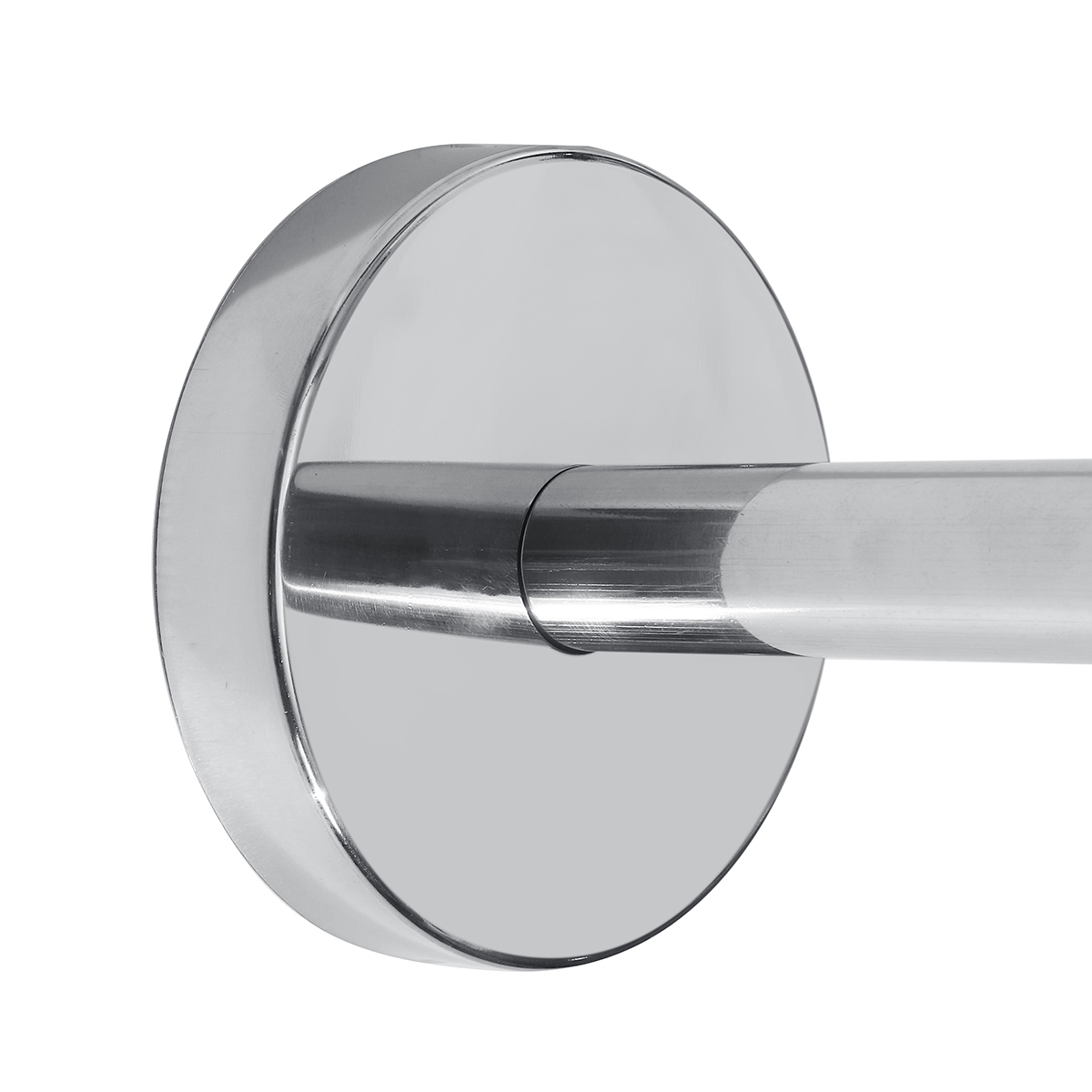 Adjustable Stainless Steel Shower Curtain Rods Rod 40-64in Curved Pole W// Hooks