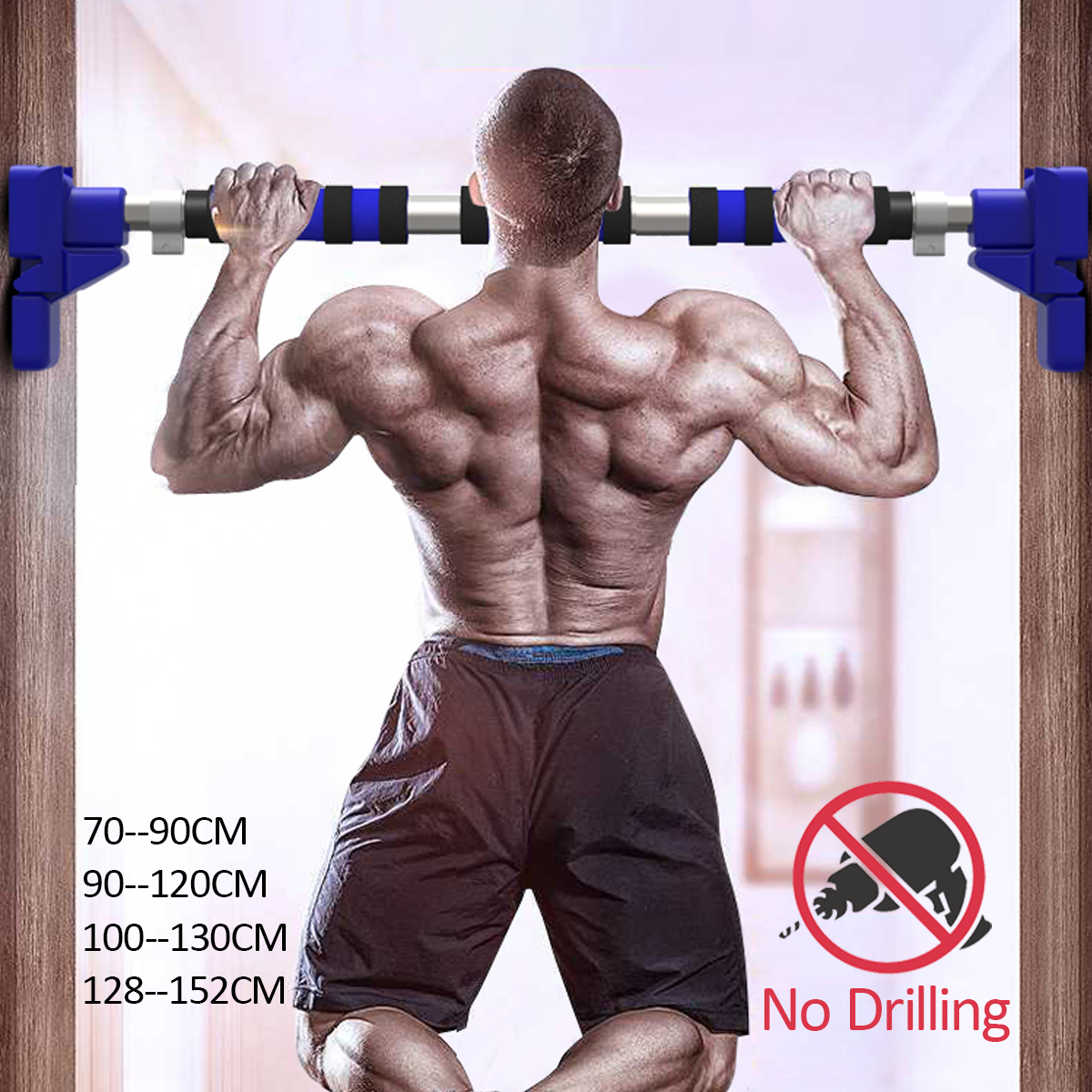 Door Frame Pull Up Bar Chin Up Exercise Doorway Fitness Home Gym