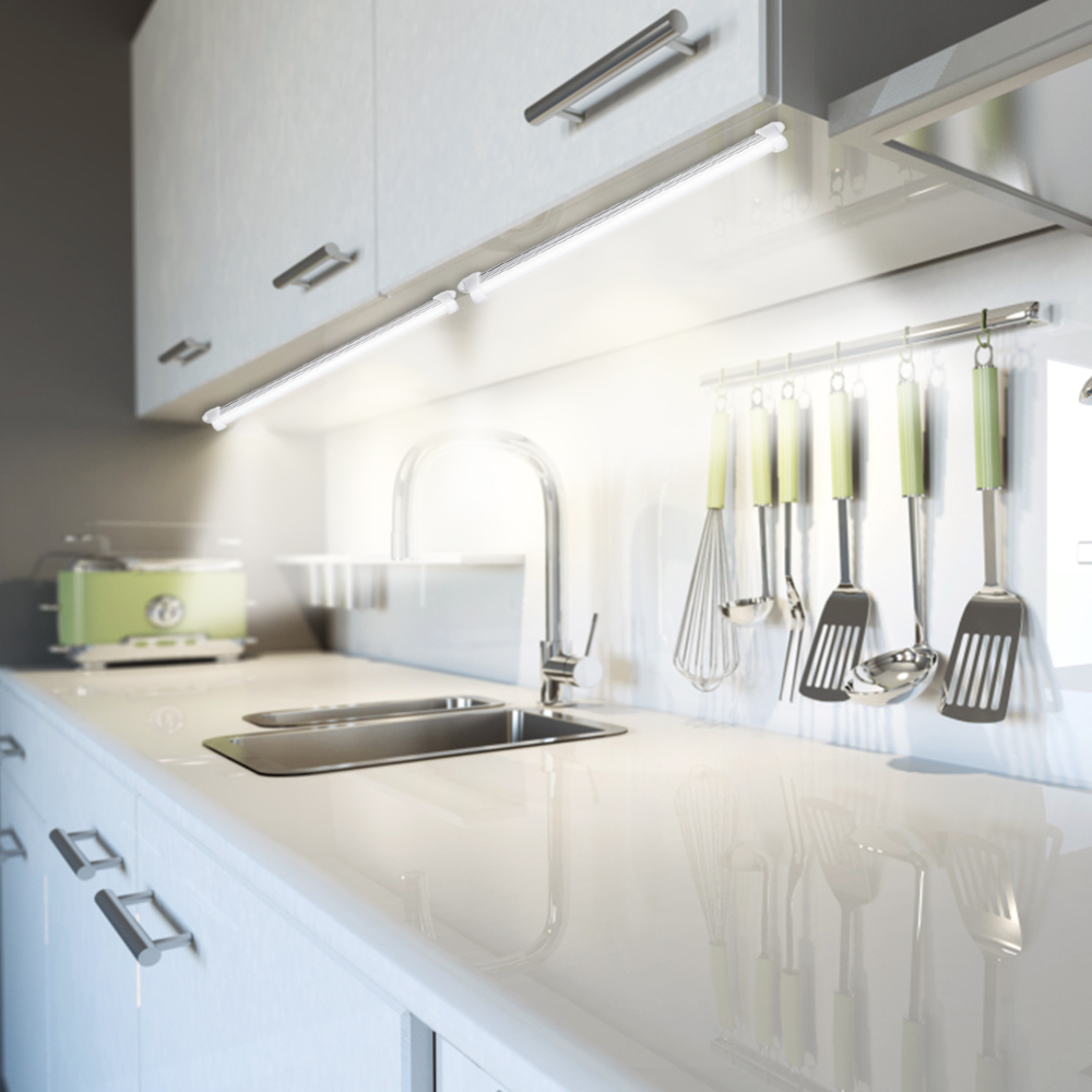 4pcs Kitchen Under Cabinet Shelf Counter Led Light Bar Lighting