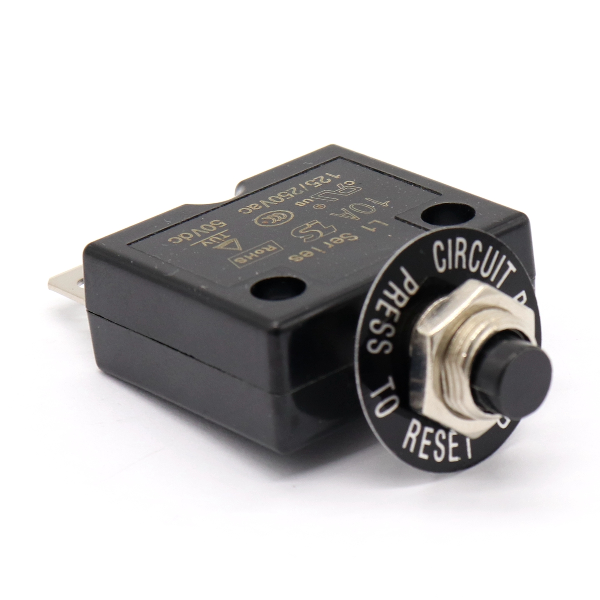 Manual Reset Push Button Switch 125/250VAC 50VDC Thermal Circuit