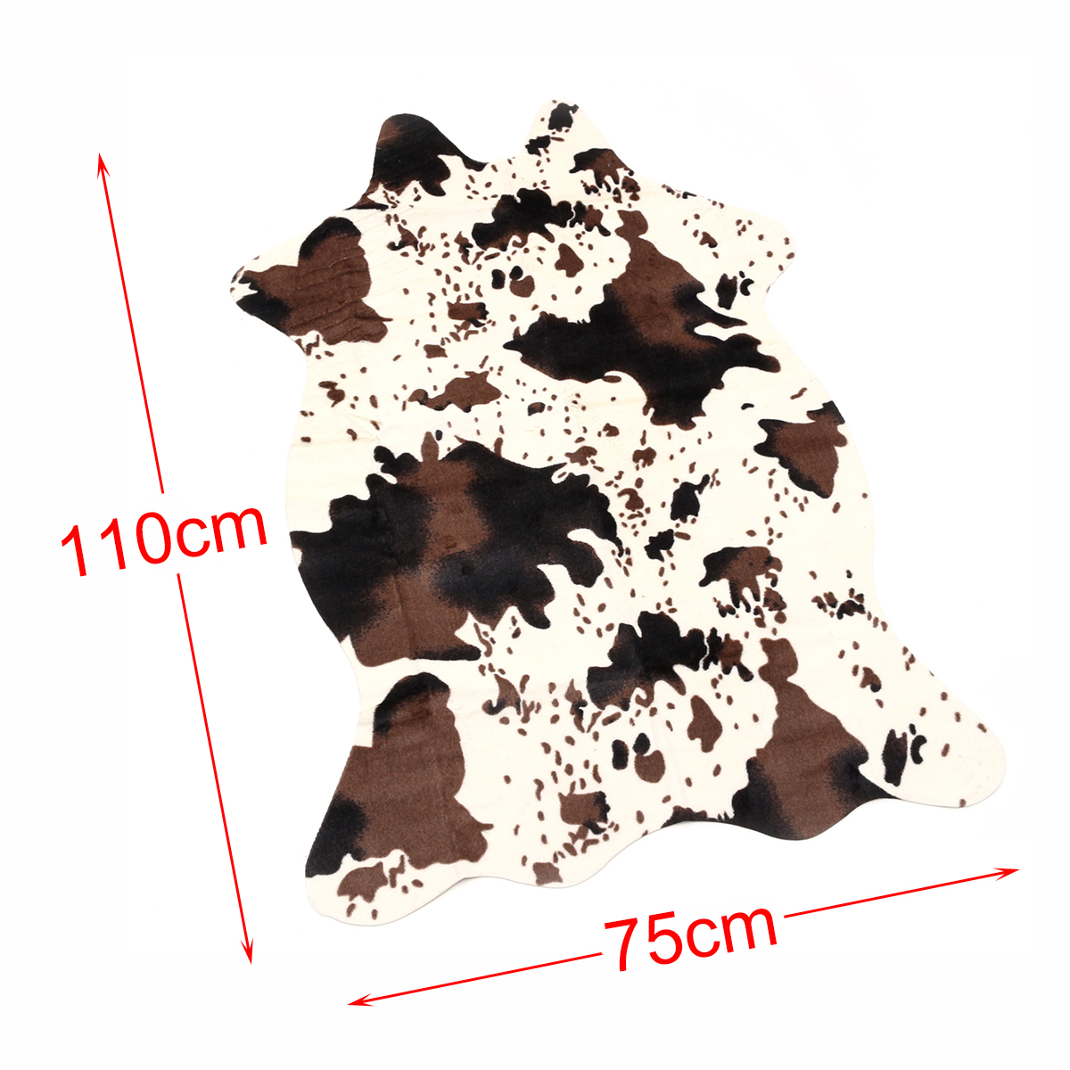 110cm X 75cm Cow Print Rug Blanket Carpet Faux Animal Printed Rugs