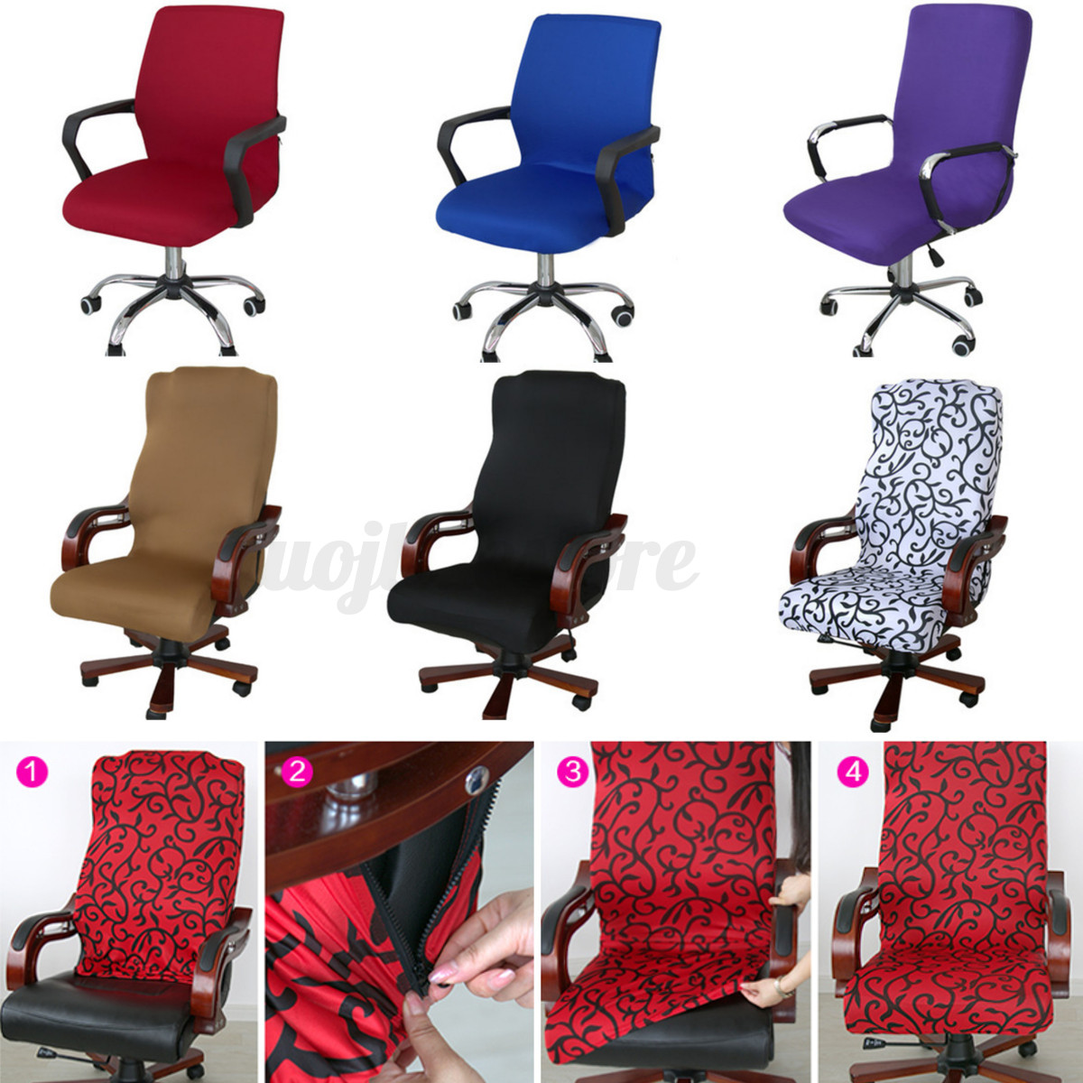 Universal Office Chair Cover Swivel Chair Computer Armchair Protector BIG SALE