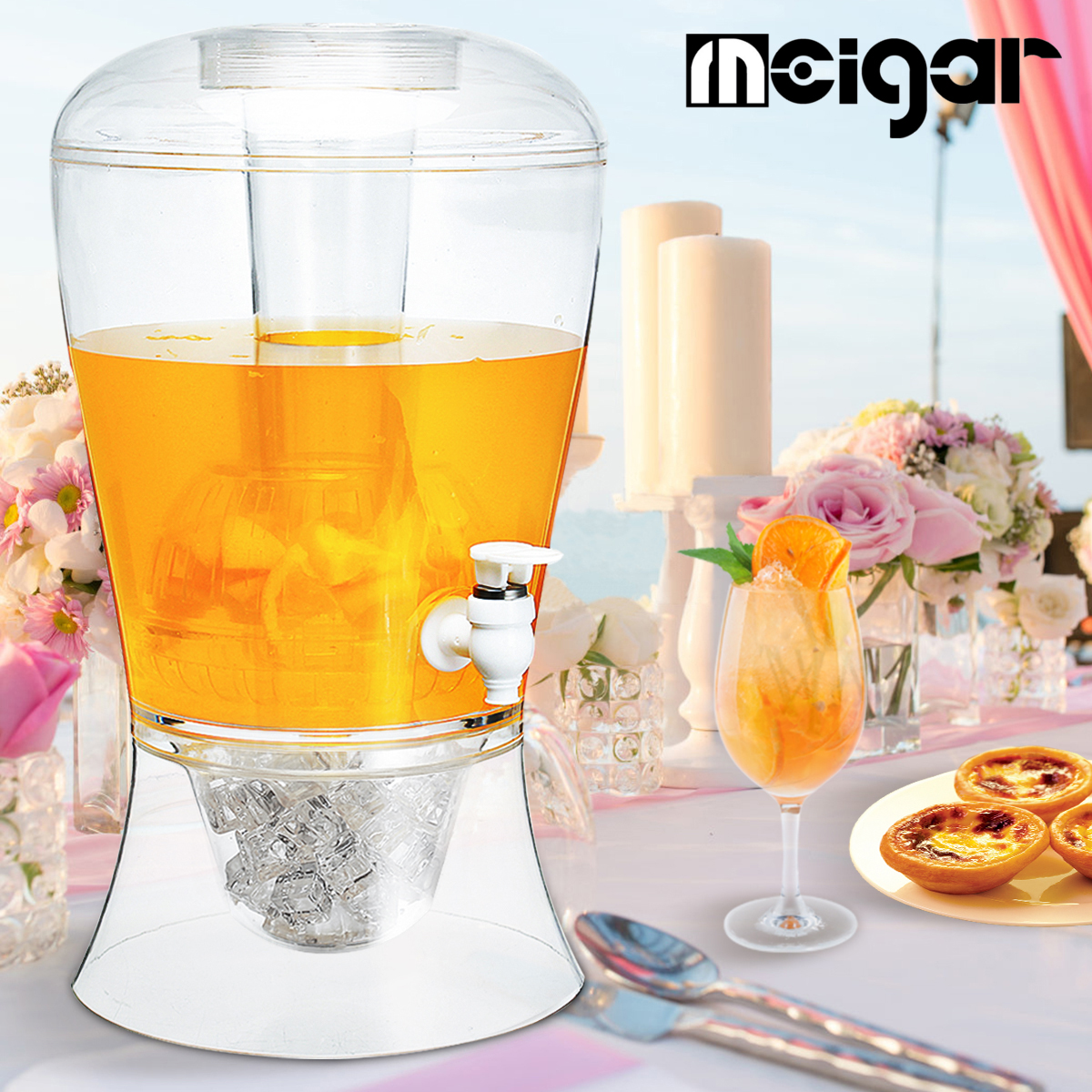 Cold Drink Juice Beer Dispenser Iced Cooler Beverage Holder Wedding