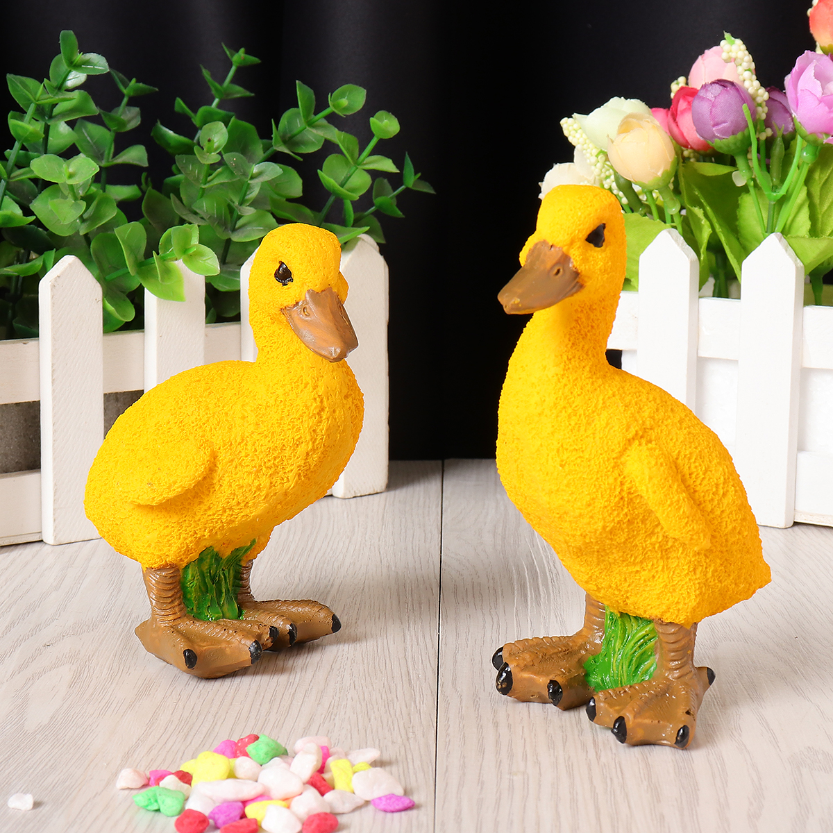 resin ducks garden