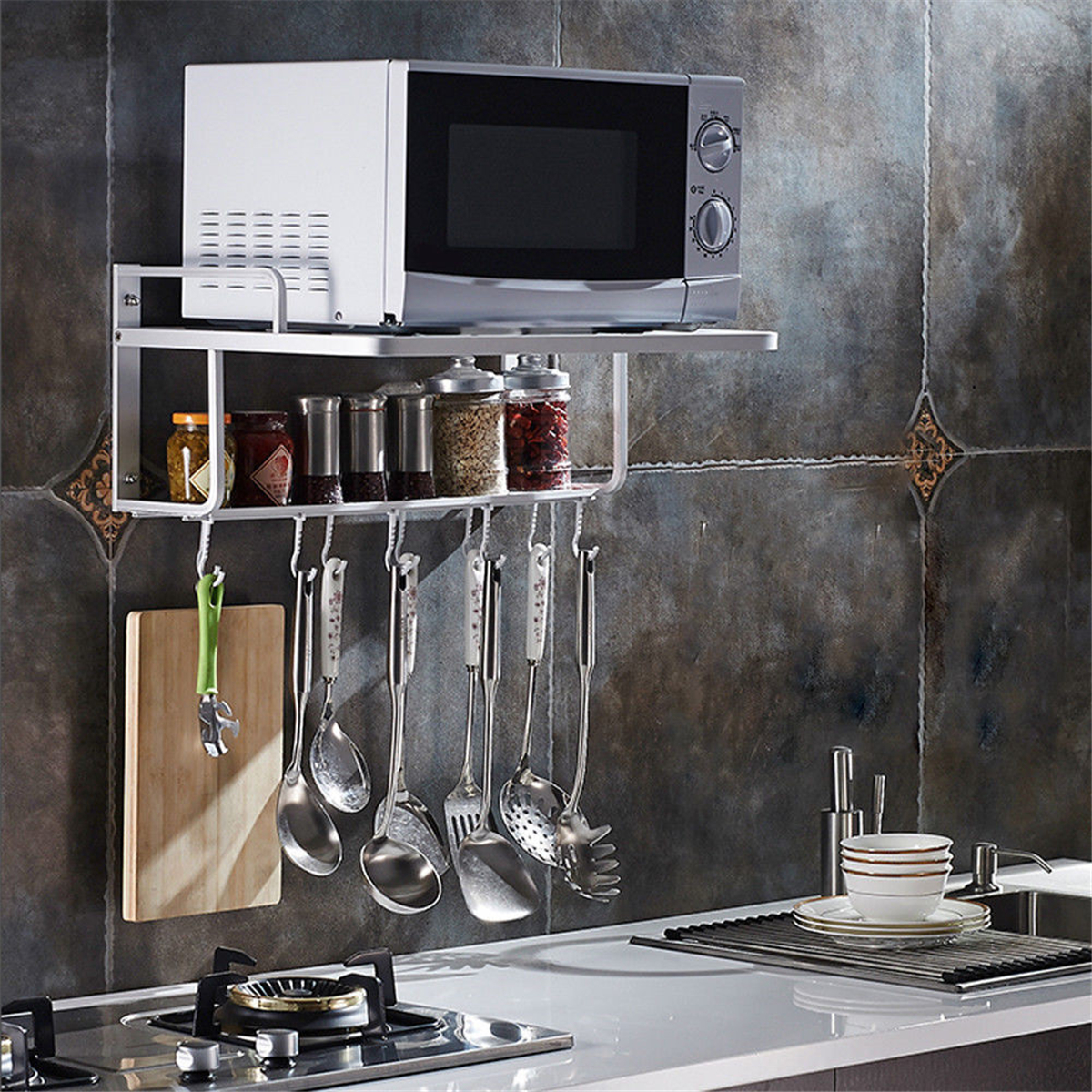 Hanging Microwave Oven Stand Storage Rack Shelf Space Saving Kitchen Details About Hanging Microwave Oven Stand Storage Rack Shelf Space Saving Kitchen Bracket