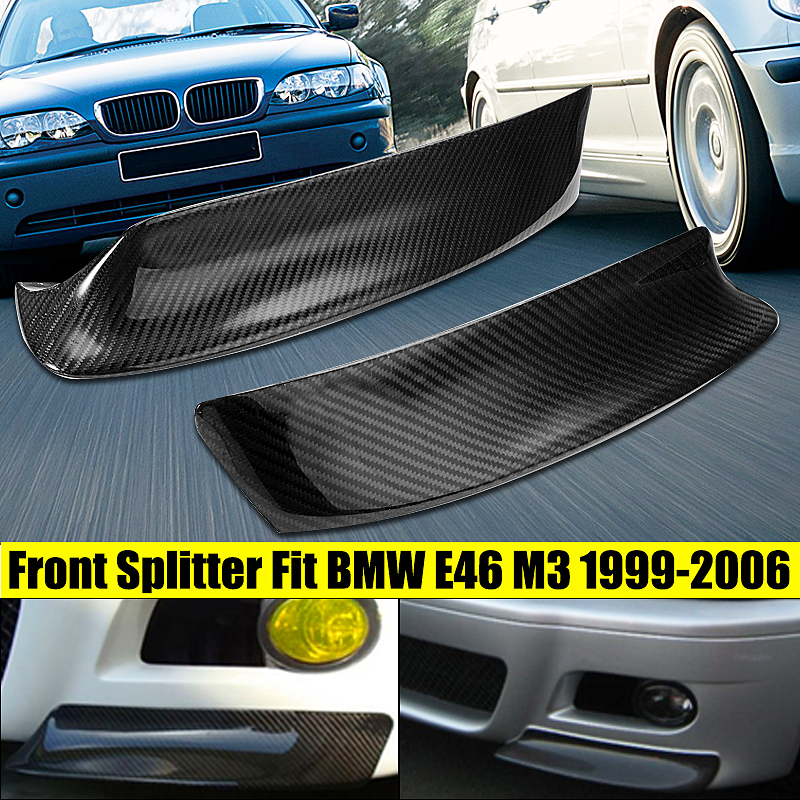 2001-2006 BMW E46 M3 Carbon Fiber Rear Bumper Fins Extensions 2pcs