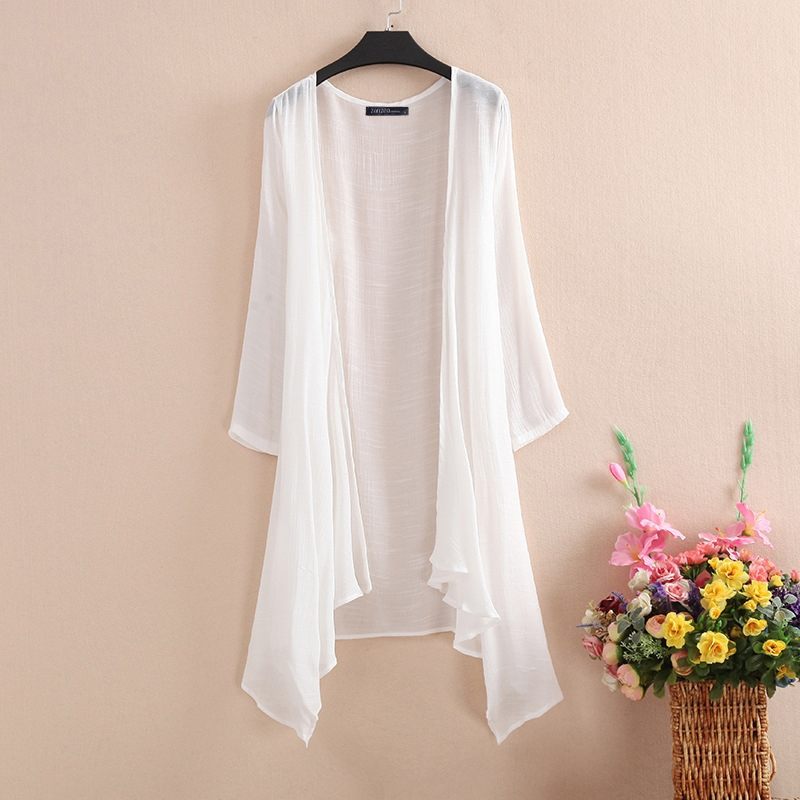 ZANZEA Women Summer Beach Cardigan Coat Casual Long Sleeve Irregular Outwear NEW - Picture 10 of 13