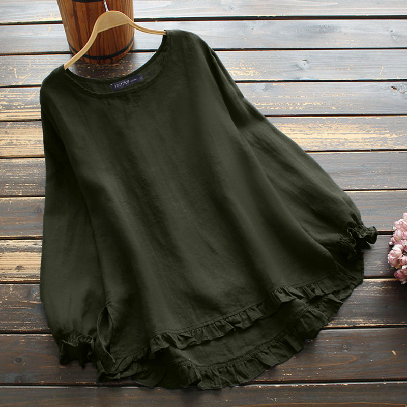 Joyionier Women O-Neck Short Sleeve Floral Print Buttons Cotton Linen Vintage Top Joyionier Women O-Neck Short Sleeve Floral Print Buttons Cotton Linen Vintage Top