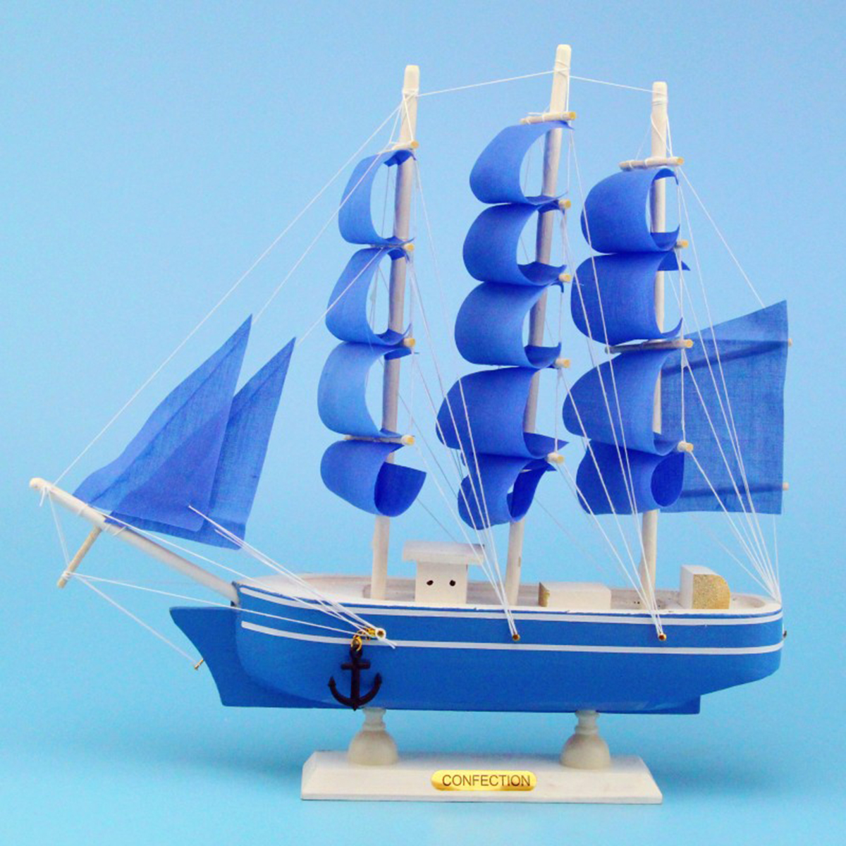 20//24//30 cm Holz Segelschiff Segel Boot Mit LED Beleuchtete Modell Schreibtisch