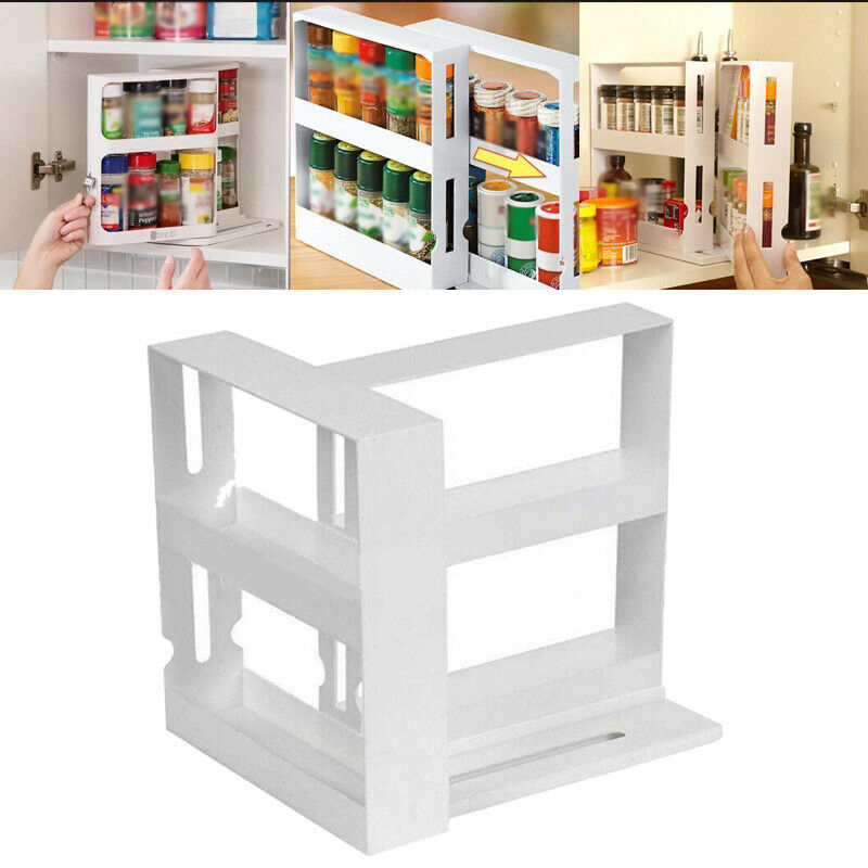 2lagige Organizer Drehbar Aufbewahrungsbox Küche Vorratsbehälter für