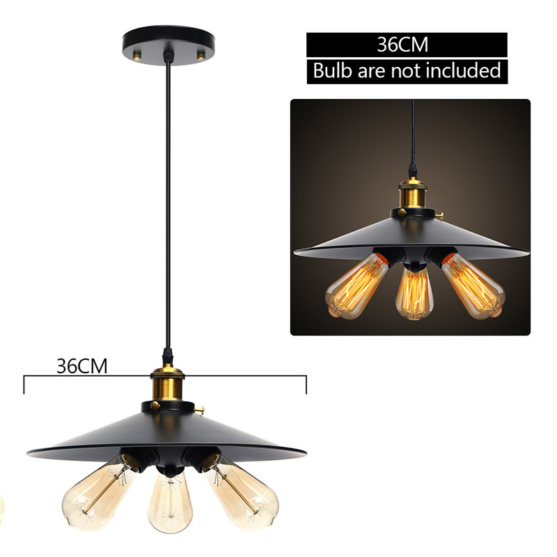Retro Industrial Vintage Hanging Ceiling Pendant Light Holder 3 Lamp Retro Industrial Vintage Hanging Ceiling Pendant Light Holder