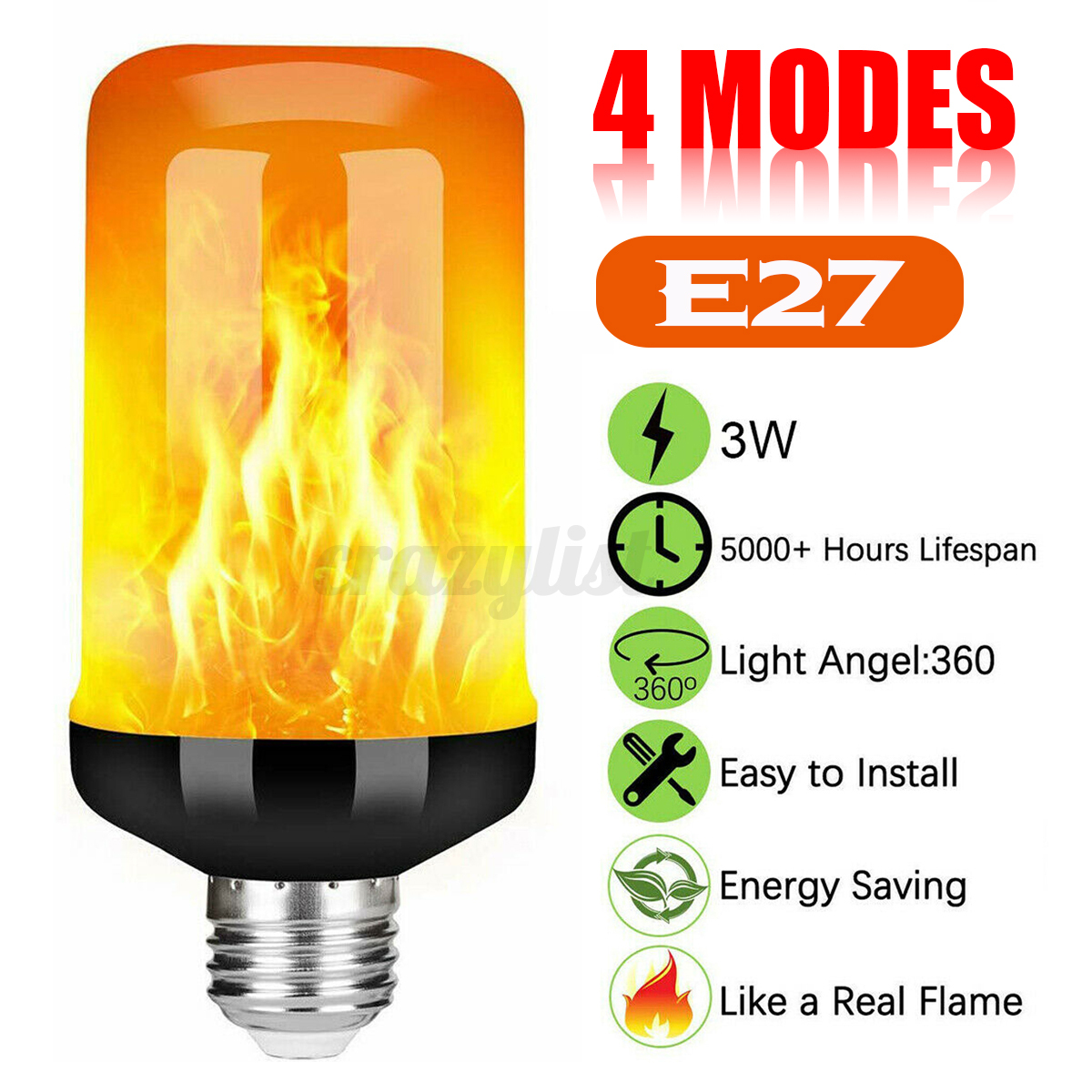 1/2/4pcs E27 B22 99 LED Flame Effect Fire Light Bulb Flickering Flame Bulb ☍ E 1/2/4pcs E27 B22 99 LED Flame Effect Fire Light Bulb Flickering Flame Bulb ☍ E