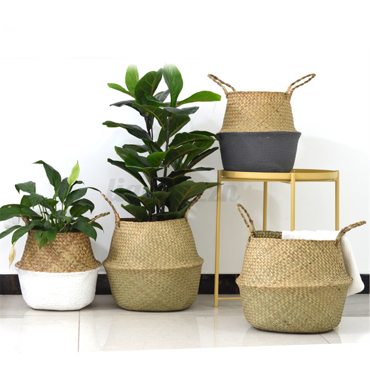 Foldable Flower Basket Storage Holder Plant Pot Laundry