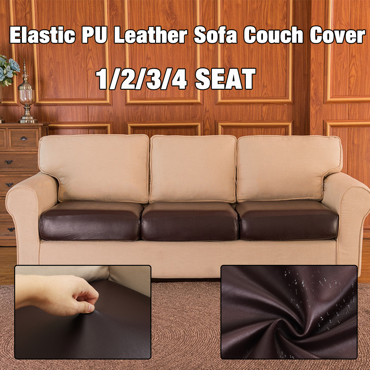 Elastic Pu Leather Couch Cover Seat Protector Stretchy Sofa Pu Leather Couch Cover Seat Protector