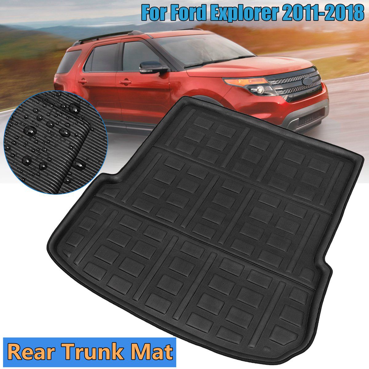 Automotive For Ford Explorer 2011 2019 Boot Cargo Liner Rear