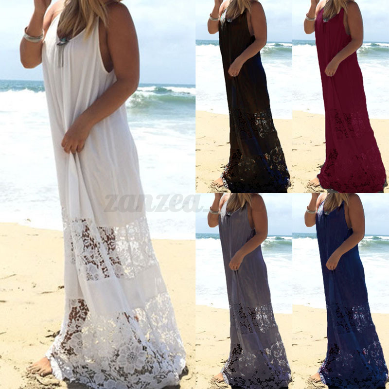ZANZEA Damen Zwei Stücke Langarm Tops Ärmellos Rundhals Kleid Print Lang Kaftan