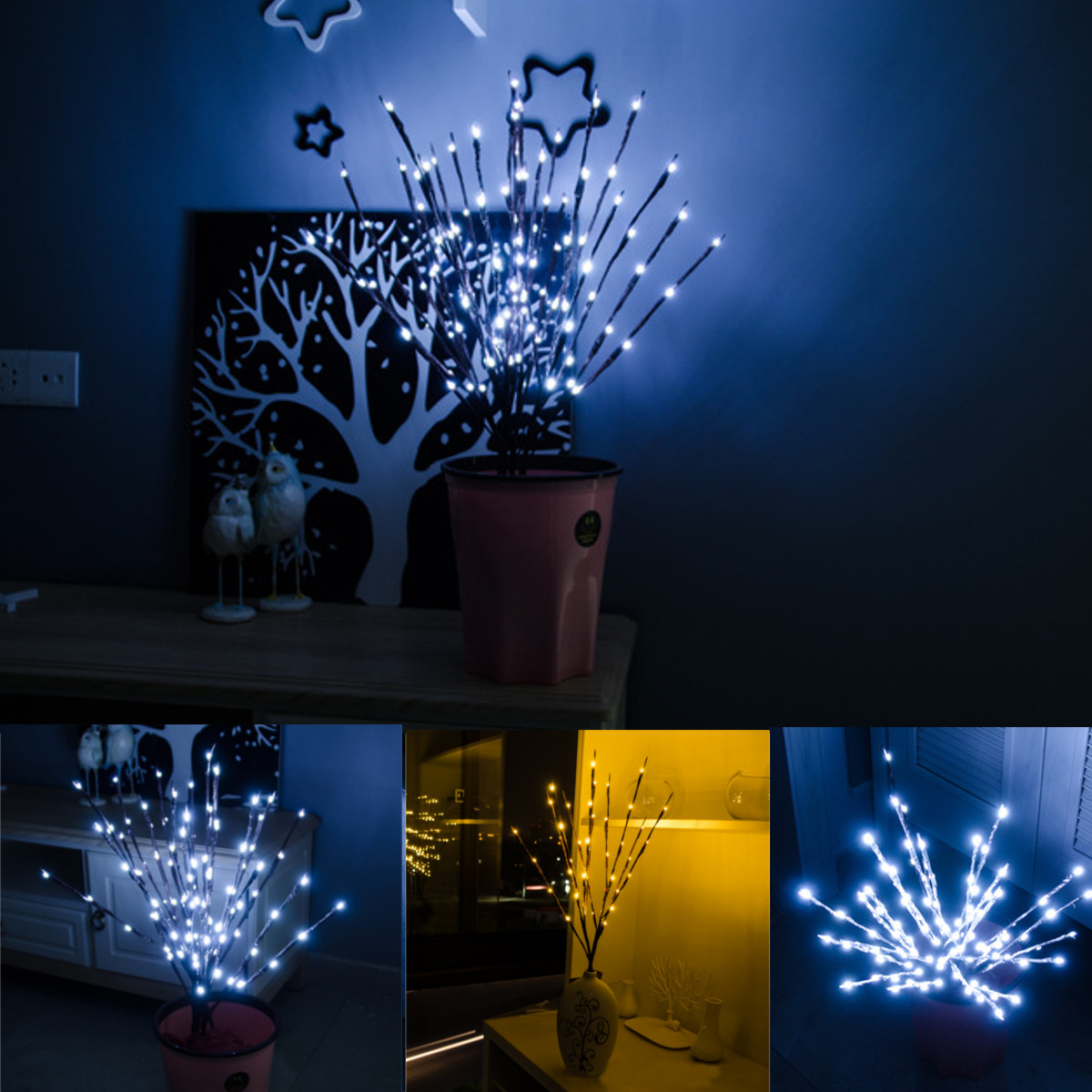 74cm 20 Led Twig Branch Fairy Light Wedding Christmas Party 74cm 20 Led Twig Branch Fairy Light Wedding Christmas Party