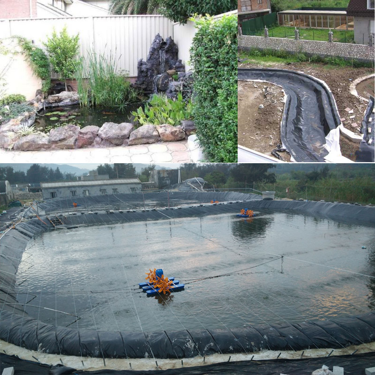 9X11m Teichfolie Sondergrößen Reststücke Teichfolien Bachlauf HDPE Garten
