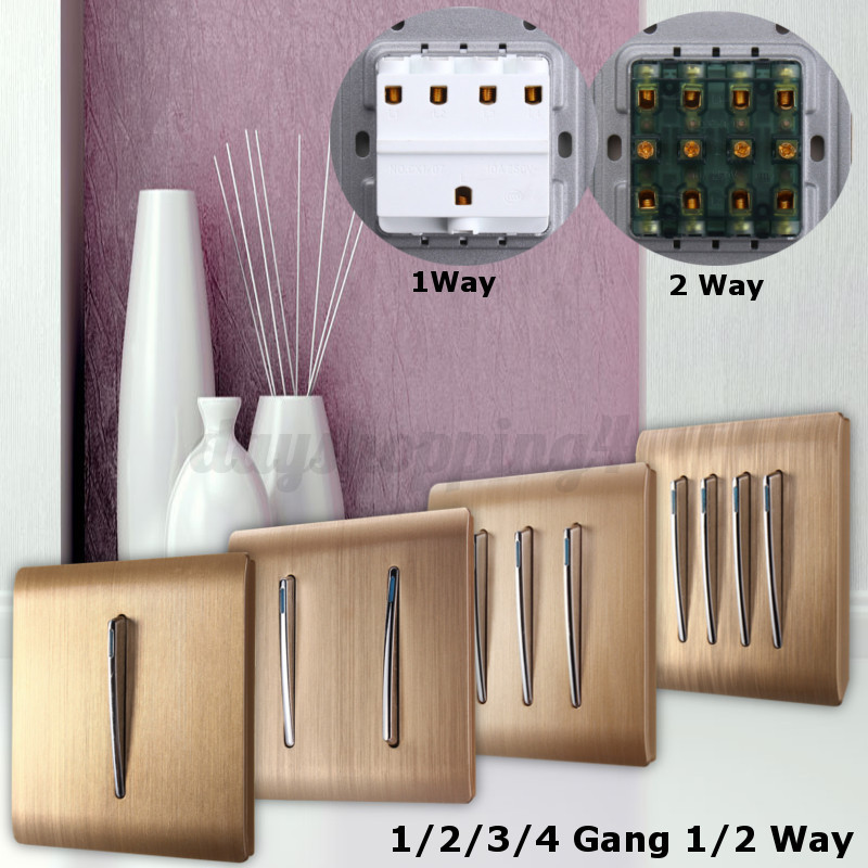 1 2 Way 3 4 Gang Luminous Design Wall Light Switch Panel Push Image Is Loading 1 2 Way 3 4 Gang