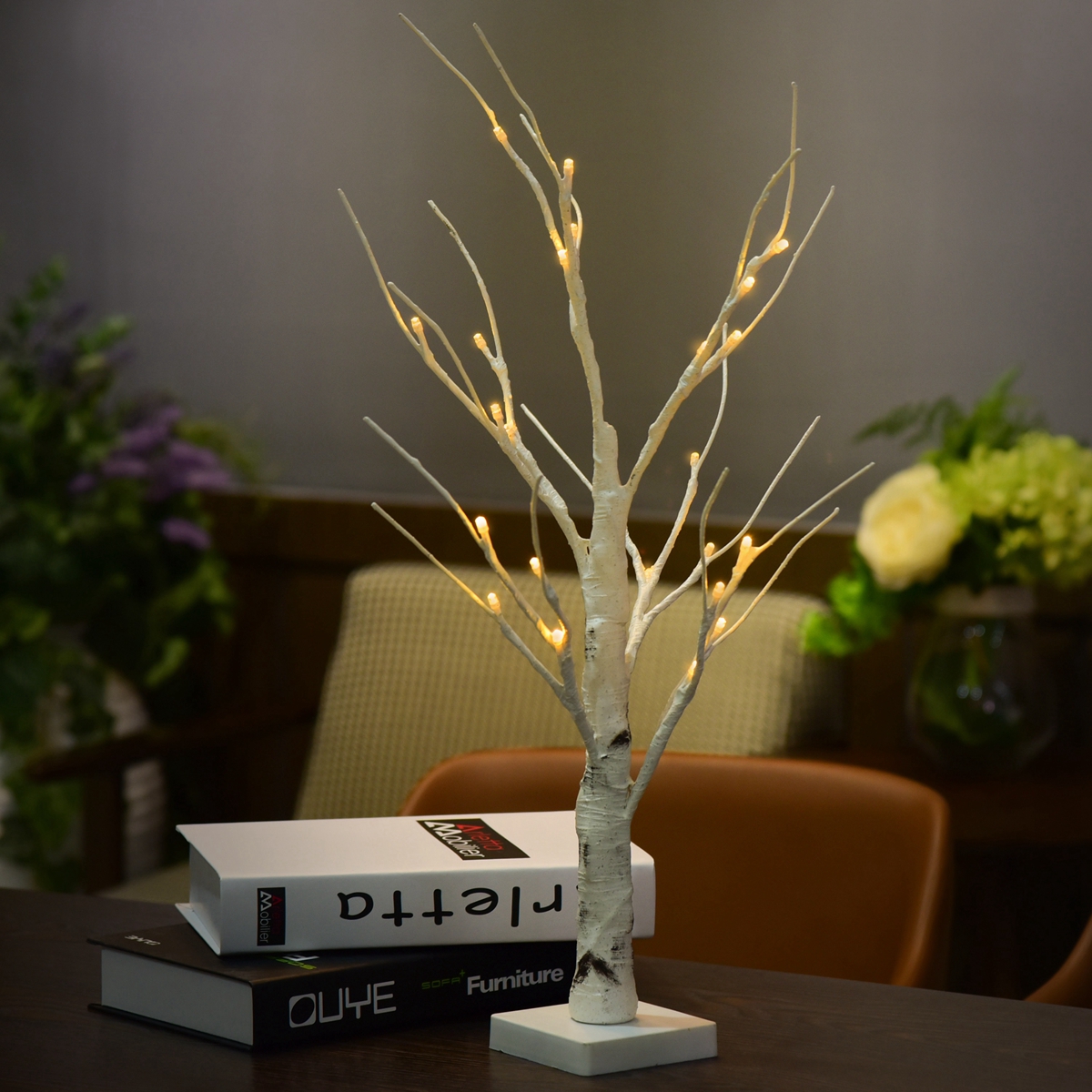 Details About 60cm 24 Led Birch Tree Branch Lamp Xmas Night Light Table Home Decor
