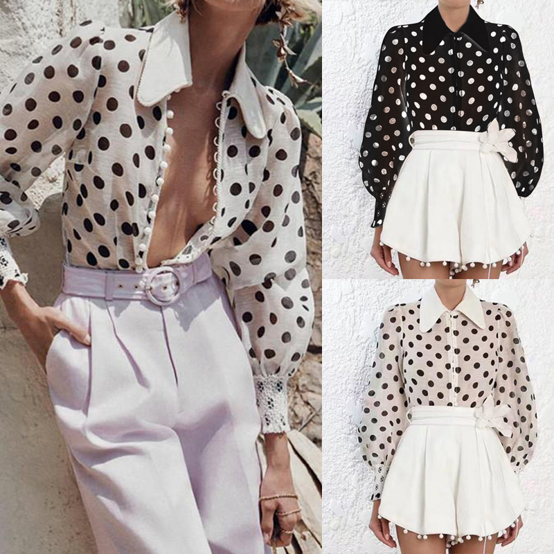 polka dot tops for ladies