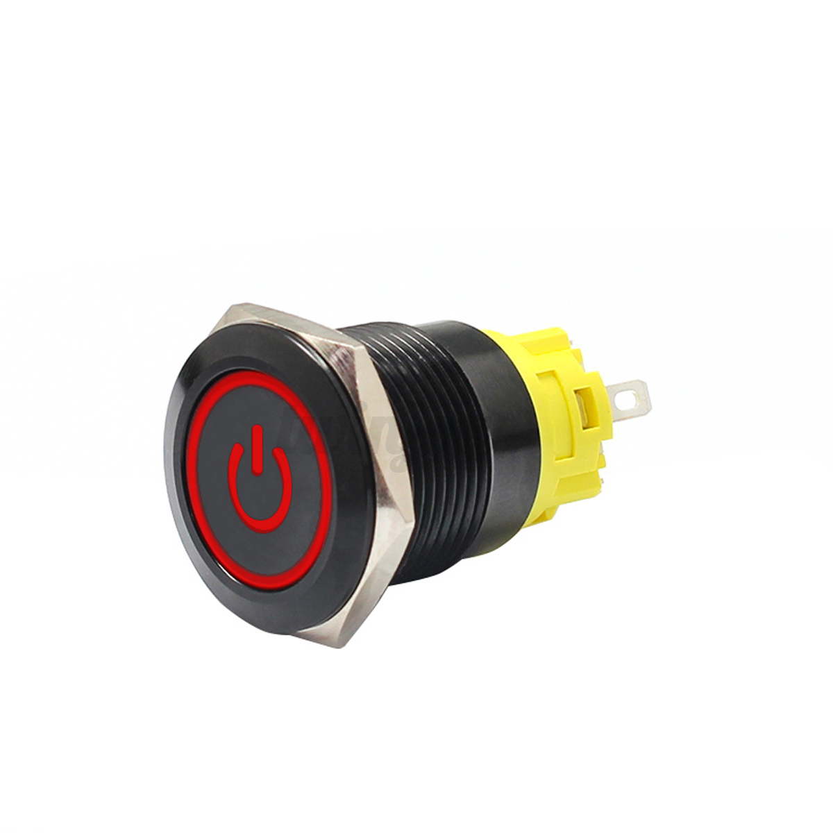Green Car Momentary Push Button Swicth 1A 24V 8mm Mini Waterproof Push Button Power Switch Zinc-Aluminium Alloy Shell for 8mm Mounting Hole