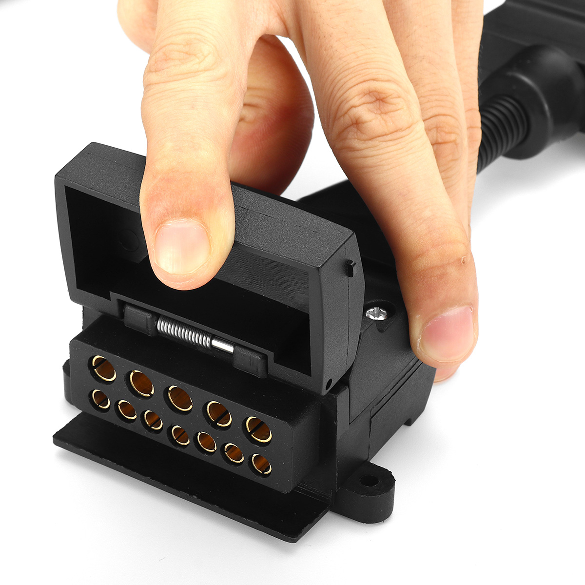 12 Pin Female Socket To 7 Pin Flat Male Plug Trailer