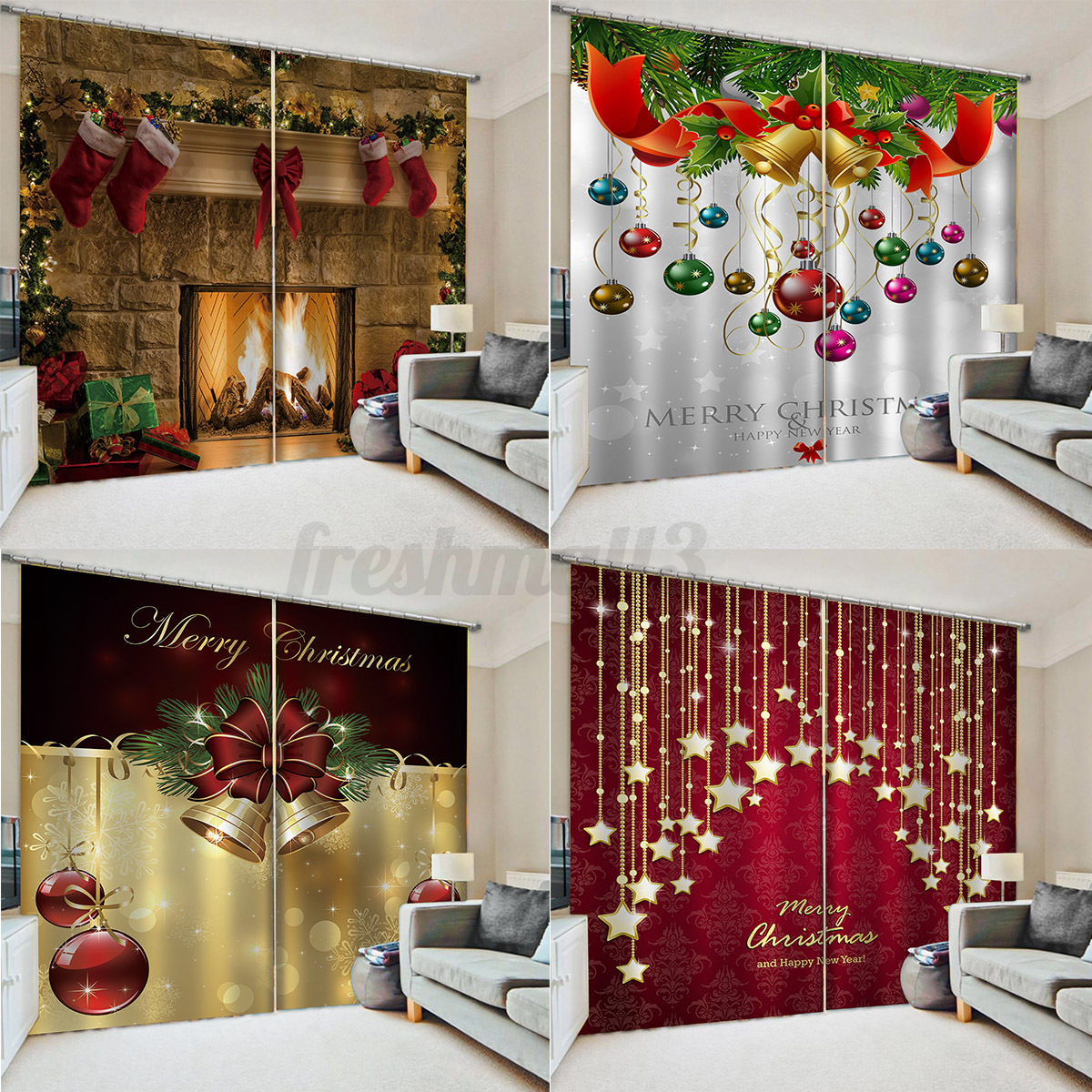 christmas curtains