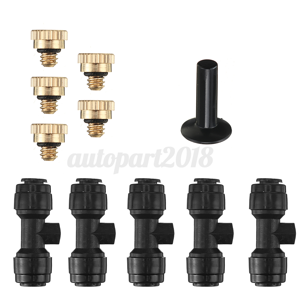 Nebulizzatore Ugello Giunti Tee+Diffusore Acqua Irrigazione Giardino