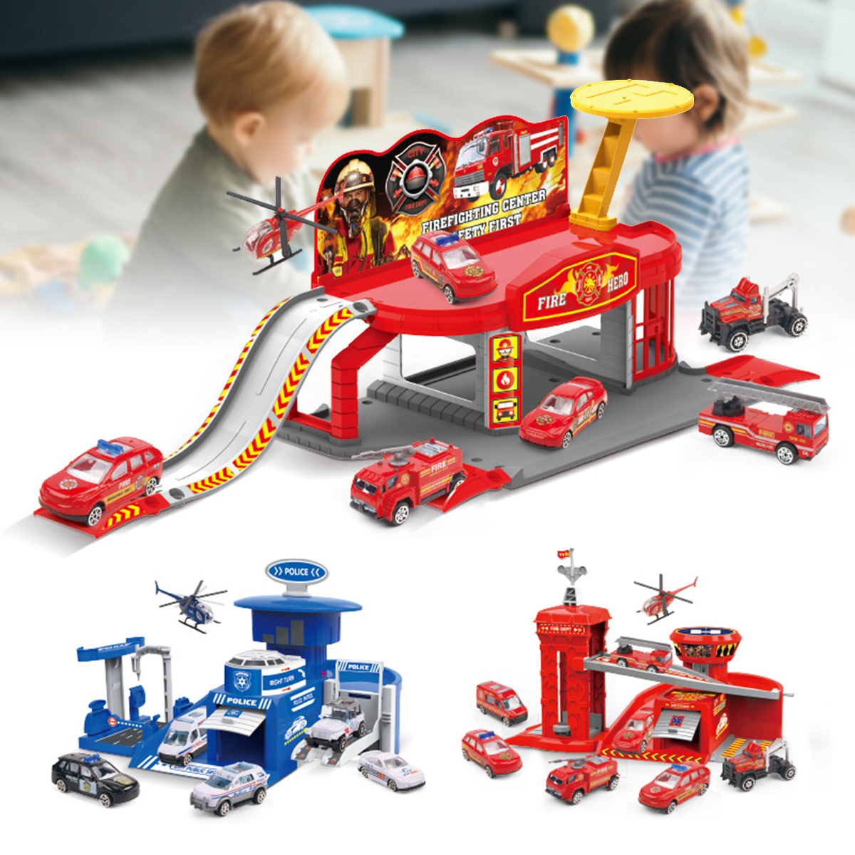 car garage toy set