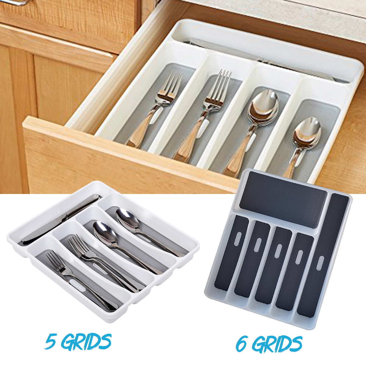 Besteckkasten Einlage Küche Schublade Kunststoff Rack Halter Organizer