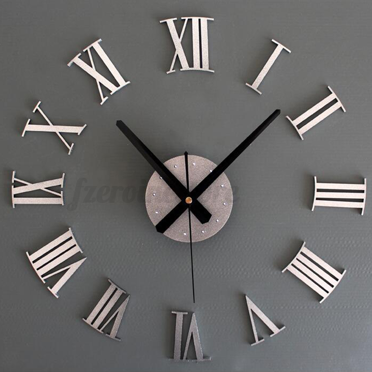 Morden Large 3d Diy Wall Clock Mirror Surface Sticker Round Home Picture 8 Of