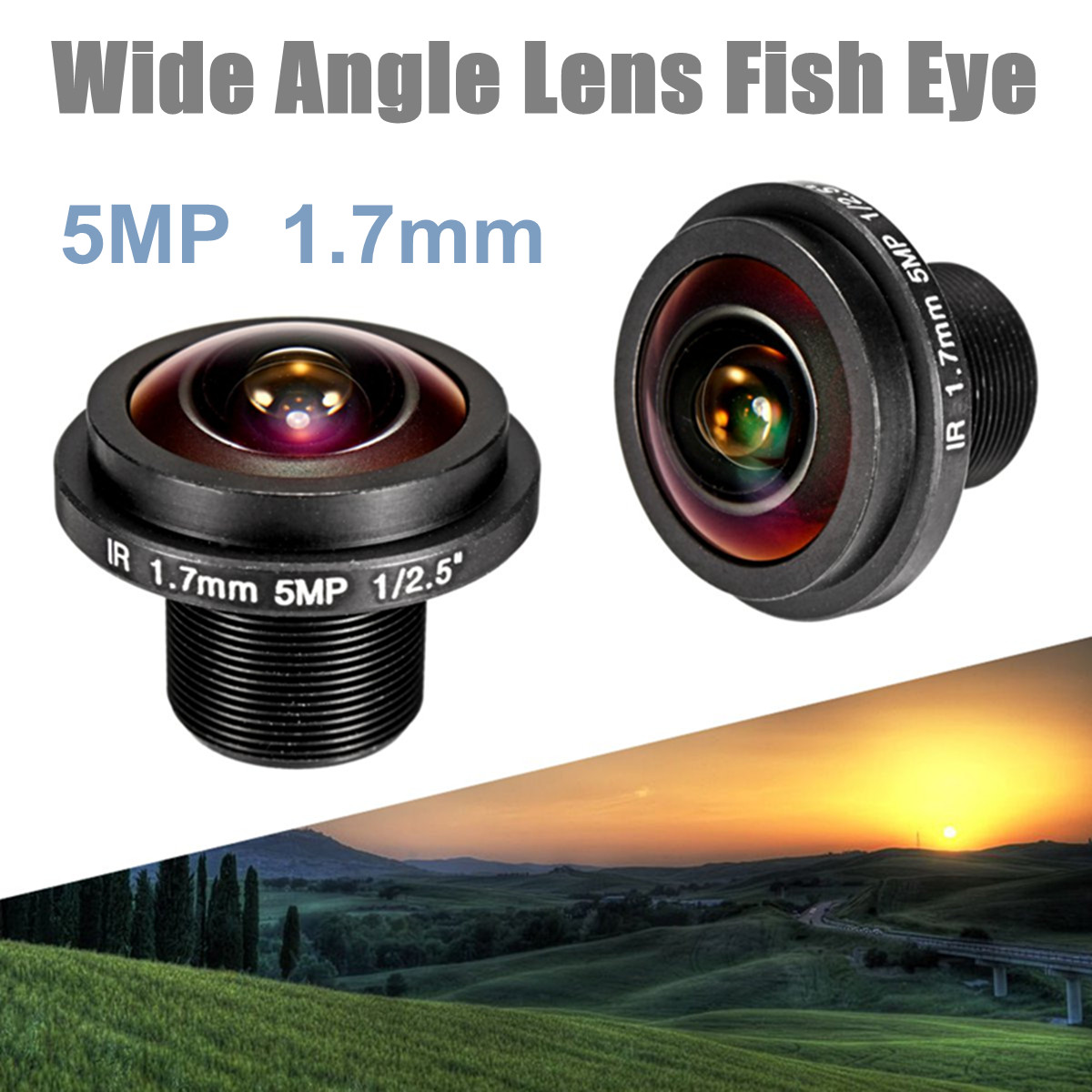 for IP Lens 2.0 M12x0.5 1//2.5/" M12 Board Camera Black F2.0 Fisheye New