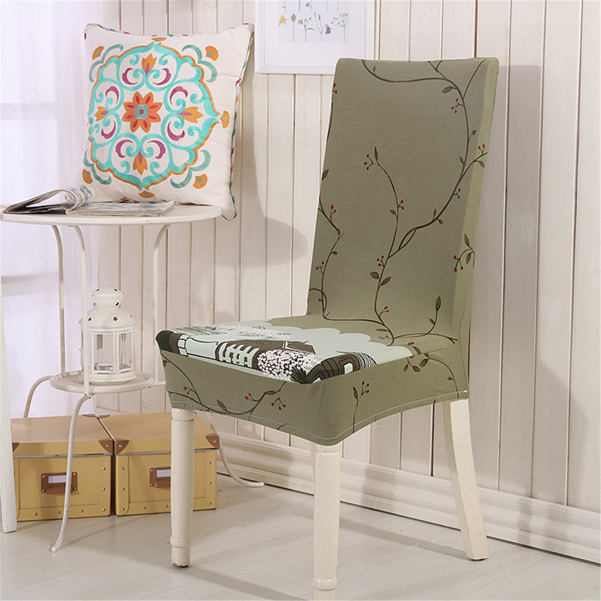 Removable Elastic Stretch Slipcovers Short Dining Room Chair Seat Removable Elastic Stretch Slipcovers Short Dining Room Chair