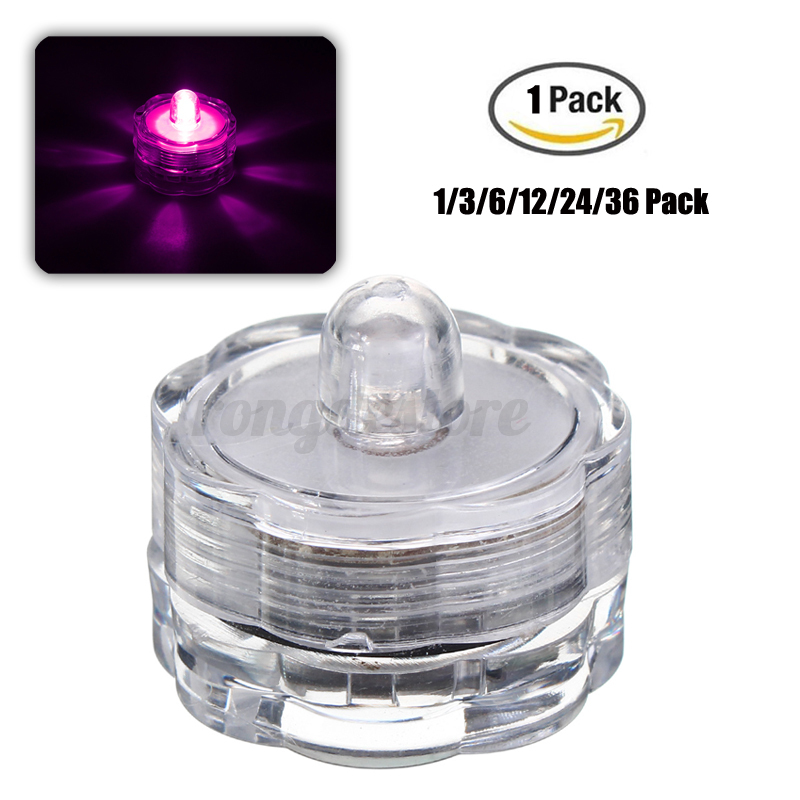 Led Submersible Waterproof Candle Vase Tea Lights Wedding Party Lamp Led Submersible Waterproof Candle Vase Tea Lights Wedding