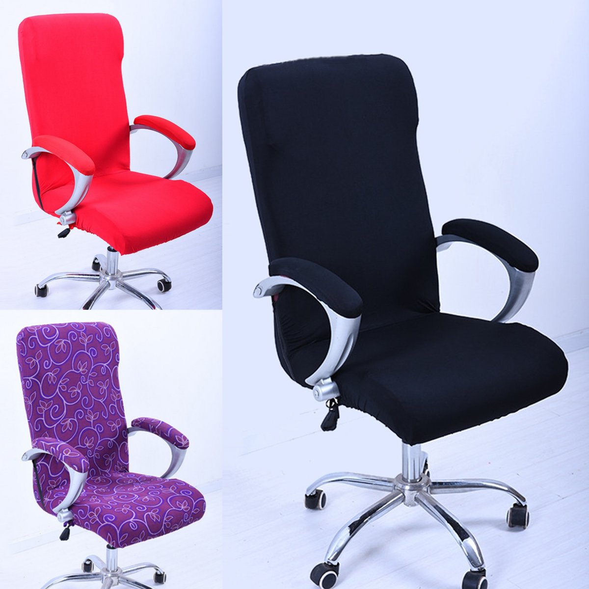 Elastic Home Office Chair Seat Cover Computer Stool Slipcover Antimacassar US