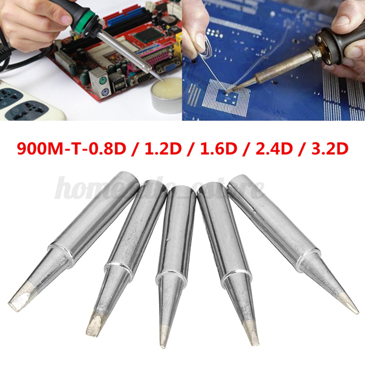 2Pcs 100W 19mm Tapered Length Metal Welding Soldering Solder Iron Tip 80mm x 9mm