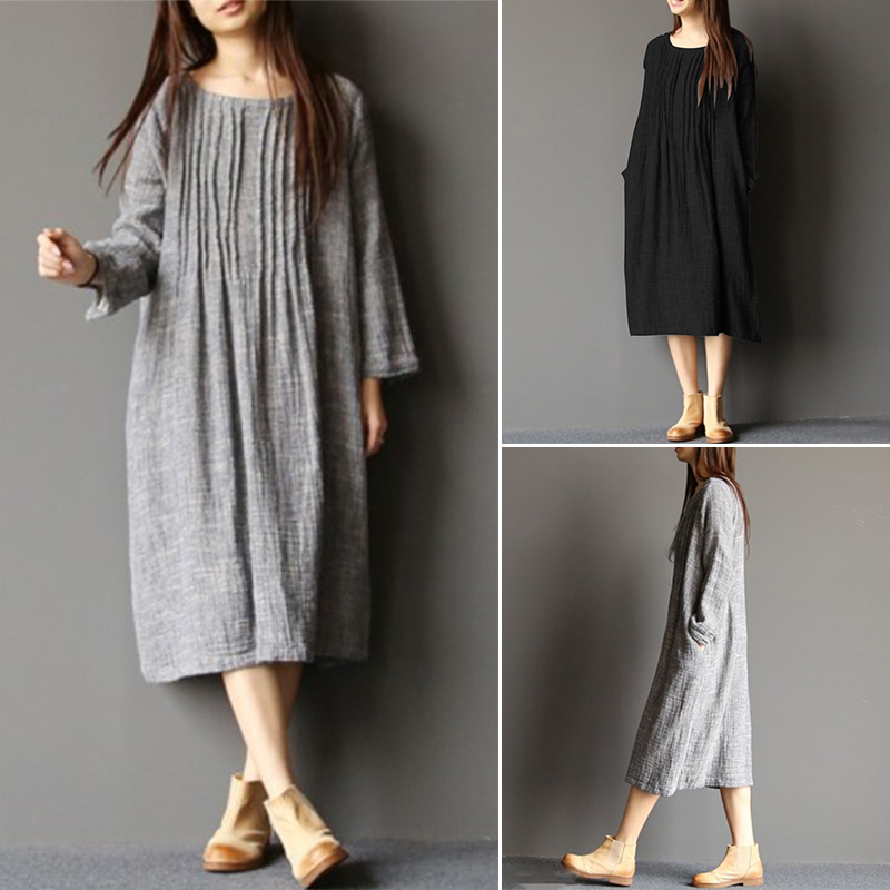 plus size midi dress long sleeve