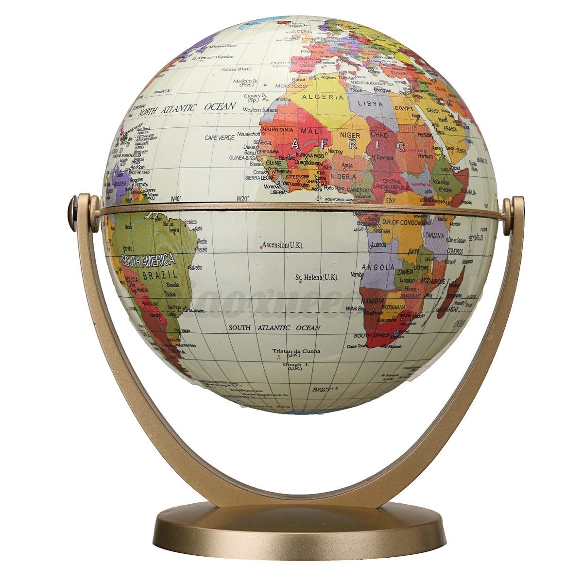 u s a world globe earth ocean map w rotating stand geography office globe
