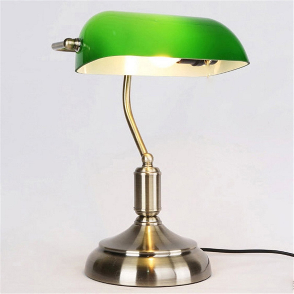 Vintage Bankers Lamp Antique Brass Desk Table Light Home Office Vintage Bankers Lamp Antique Brass Desk Table