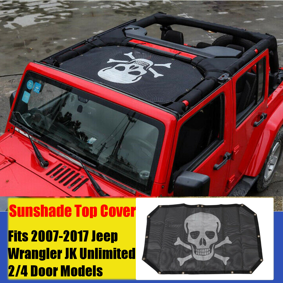 Sun Shade Roof Mesh Top Cover Uv Protection For 2007 2017 Jeep